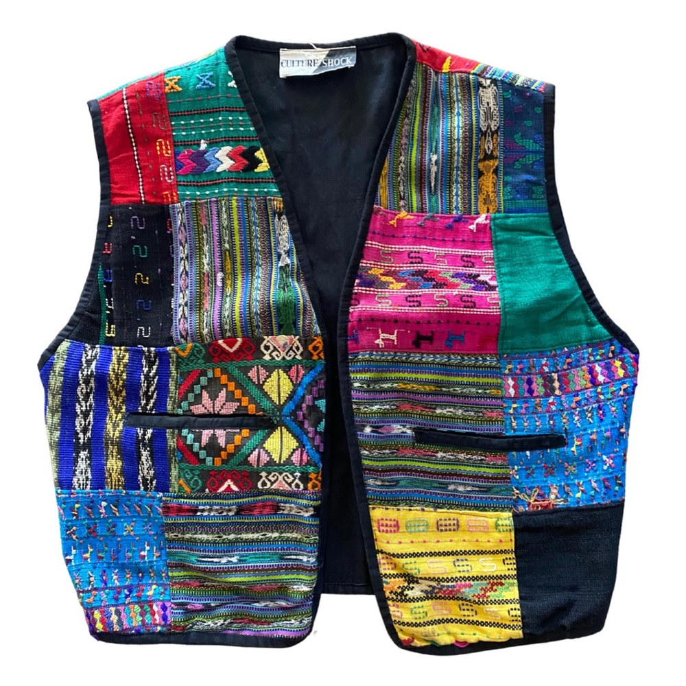 Embroidered Vintage Patchwork Grandmacore Vest - image 1